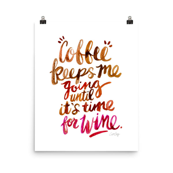 Coffee & Wine – Ombré Palette • Art Print
