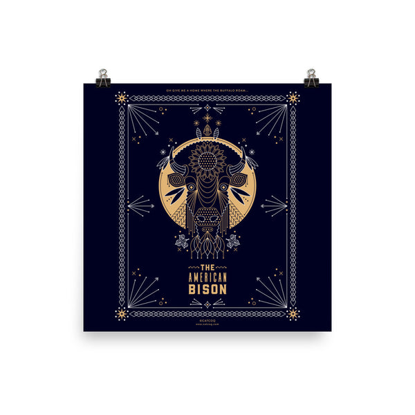 The American Bison • Art Print