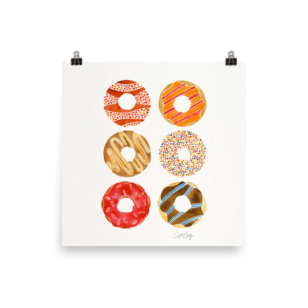 Half Dozen Donuts – Rainbow Palette • Art Print