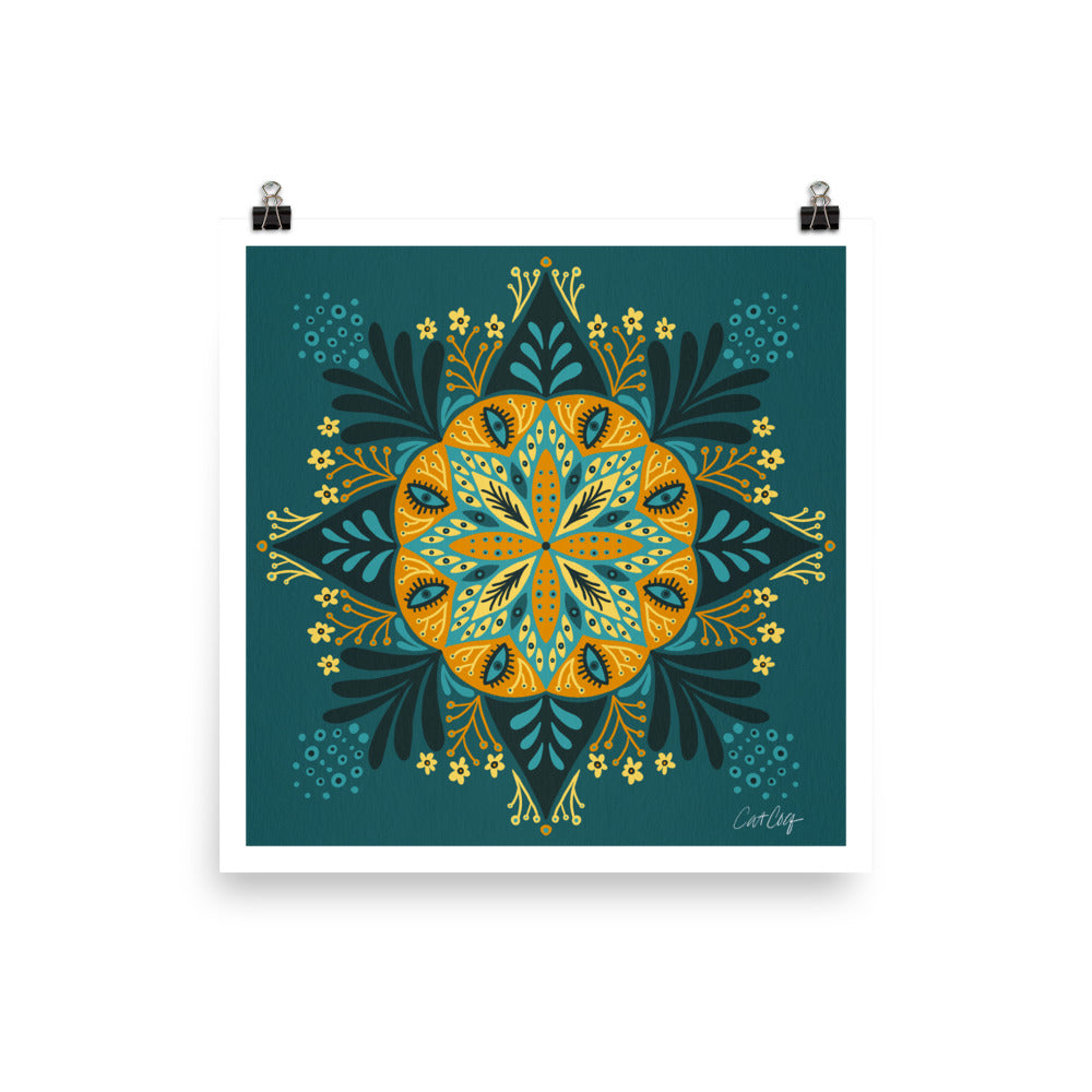 Sprouting Mandala - Teal