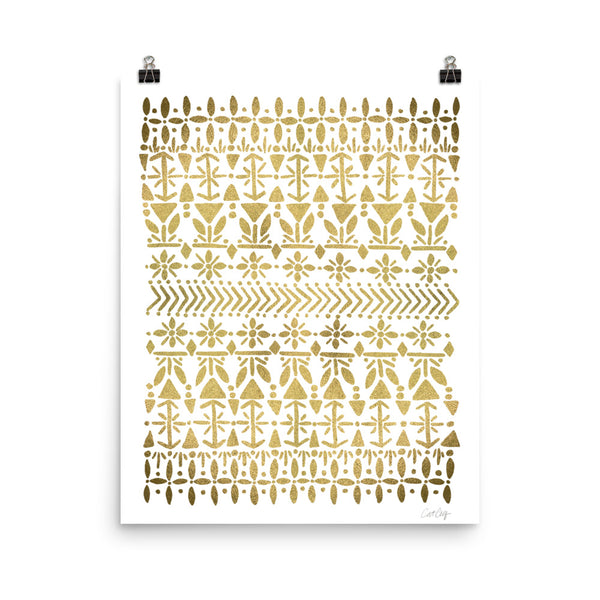 Norwegian Pattern – Gold Palette • Art Print