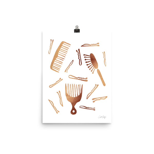 Good Hair Day – Rose Gold Palette • Art Print