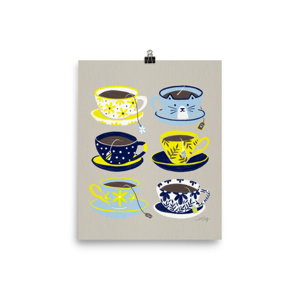 Tea Time - Yellow and Blue
