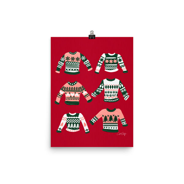 Christmas Sweaters - Crimson