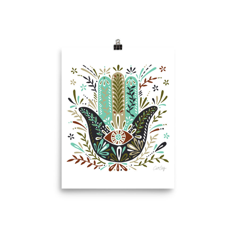 Hamsa Hand – Earth Palette • Art Print