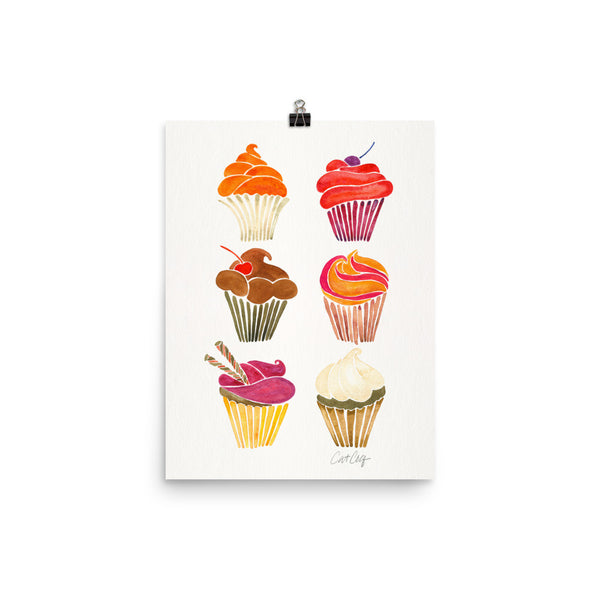 Cupcakes – Rainbow Palette • Art Print