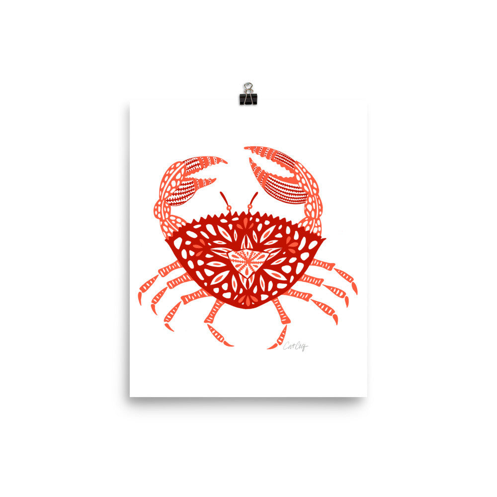 Crab – Red Palette • Art Print