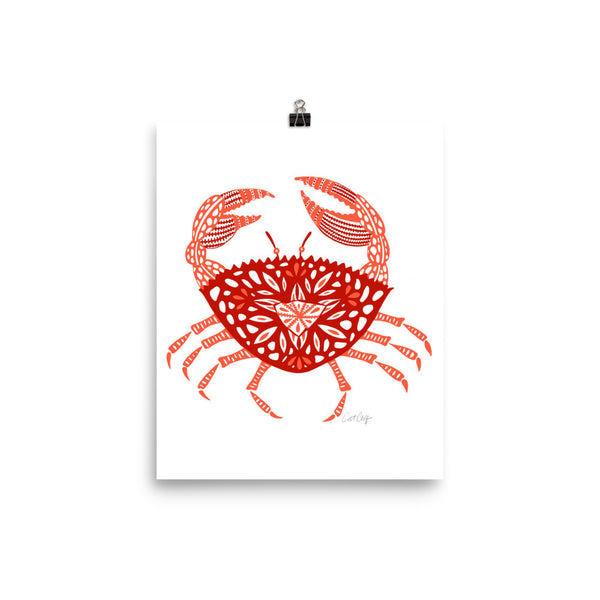 Crab – Red Palette • Art Print