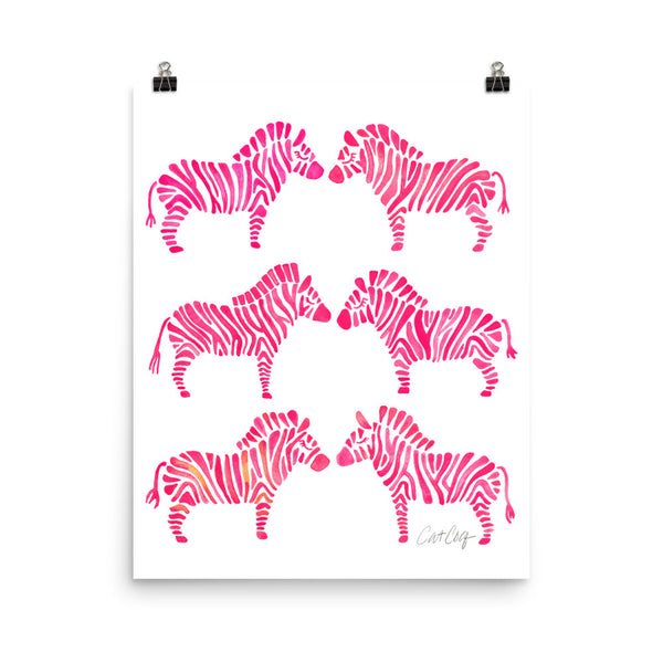 Zebra Collection – Pink Palette • Art Print