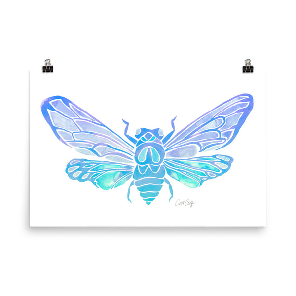 Summer Cicada – Lavender Palette • Art Print