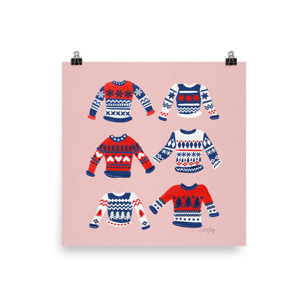 Christmas Sweaters - Red Navy