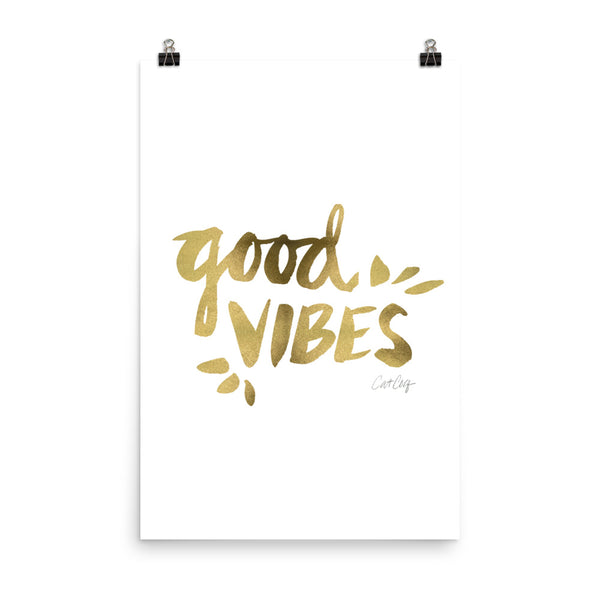 Good Vibes – Gold Palette • Art Print