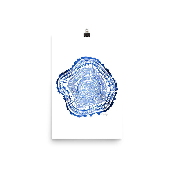 Tree Rings – Navy Palette • Art Print