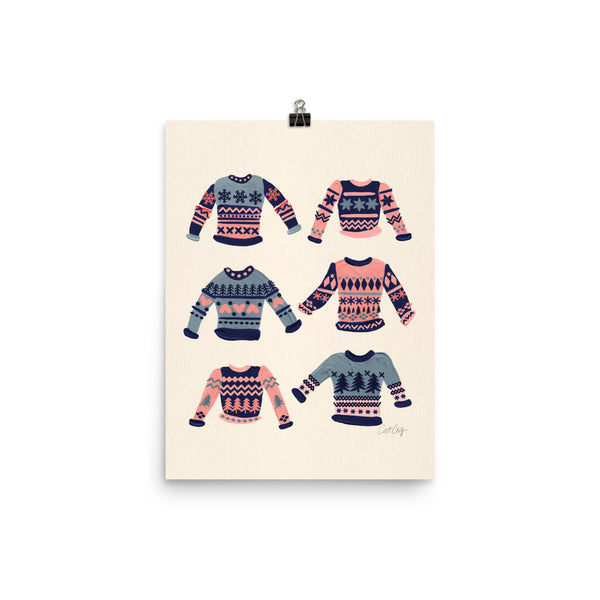 Christmas Sweaters - Navy Blush