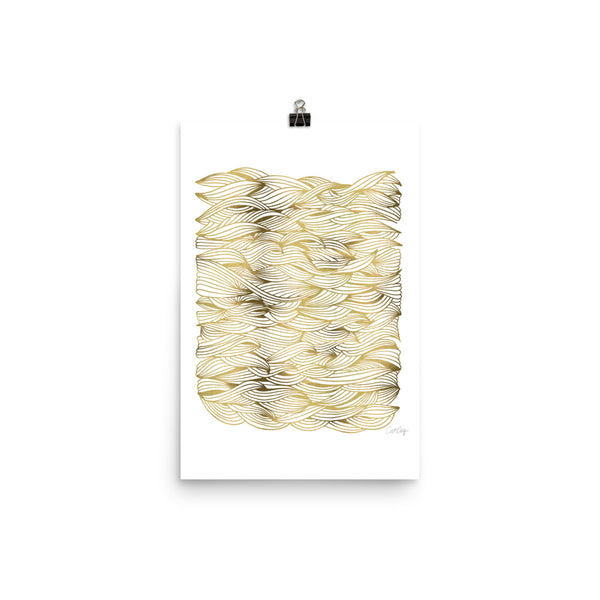 Waves – Gold Palette • Art Print