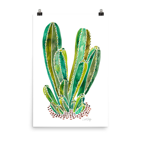 Cactus Cluster – Green Palette • Art Print