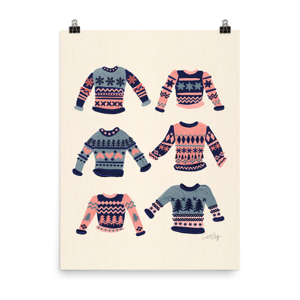 Christmas Sweaters - Navy Blush