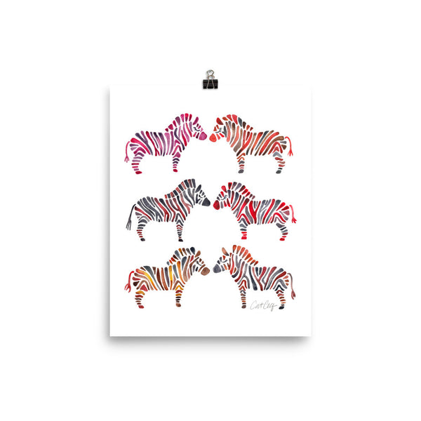 Zebra Collection – Rainbow Palette • Art Print