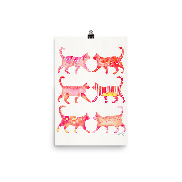 Cat Collection – Pink Palette • Art Print