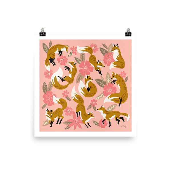 Foxes and Blooms - Pink Caramel
