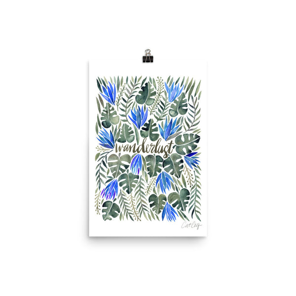 Wanderlust – Periwinkle & Grey Palette • Art Print