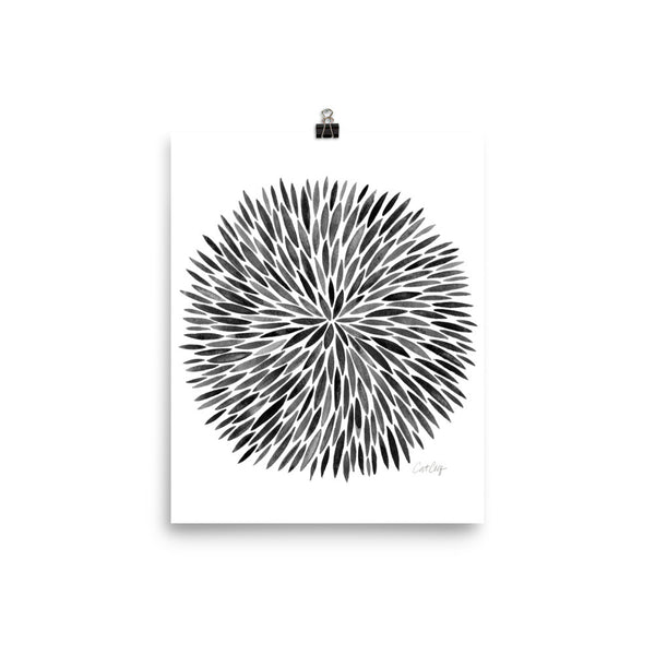 Watercolor Burst – Black Palette • Art Print