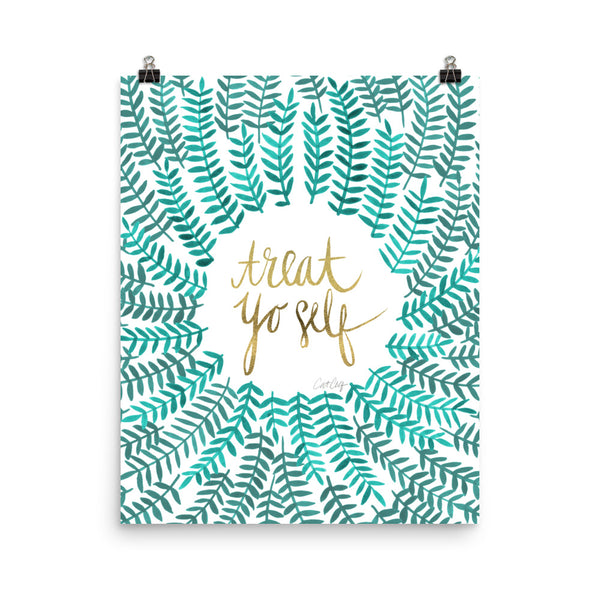 Treat Yo Self – Turquoise Palette • Art Print