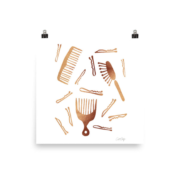 Good Hair Day – Rose Gold Palette • Art Print