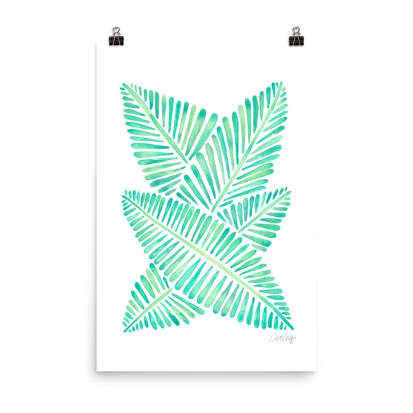 Banana Leaves – Mint Palette • Art Print