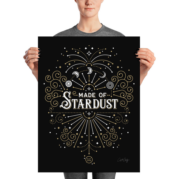 Made of Stardust – Black & Gold Palette • Art Print