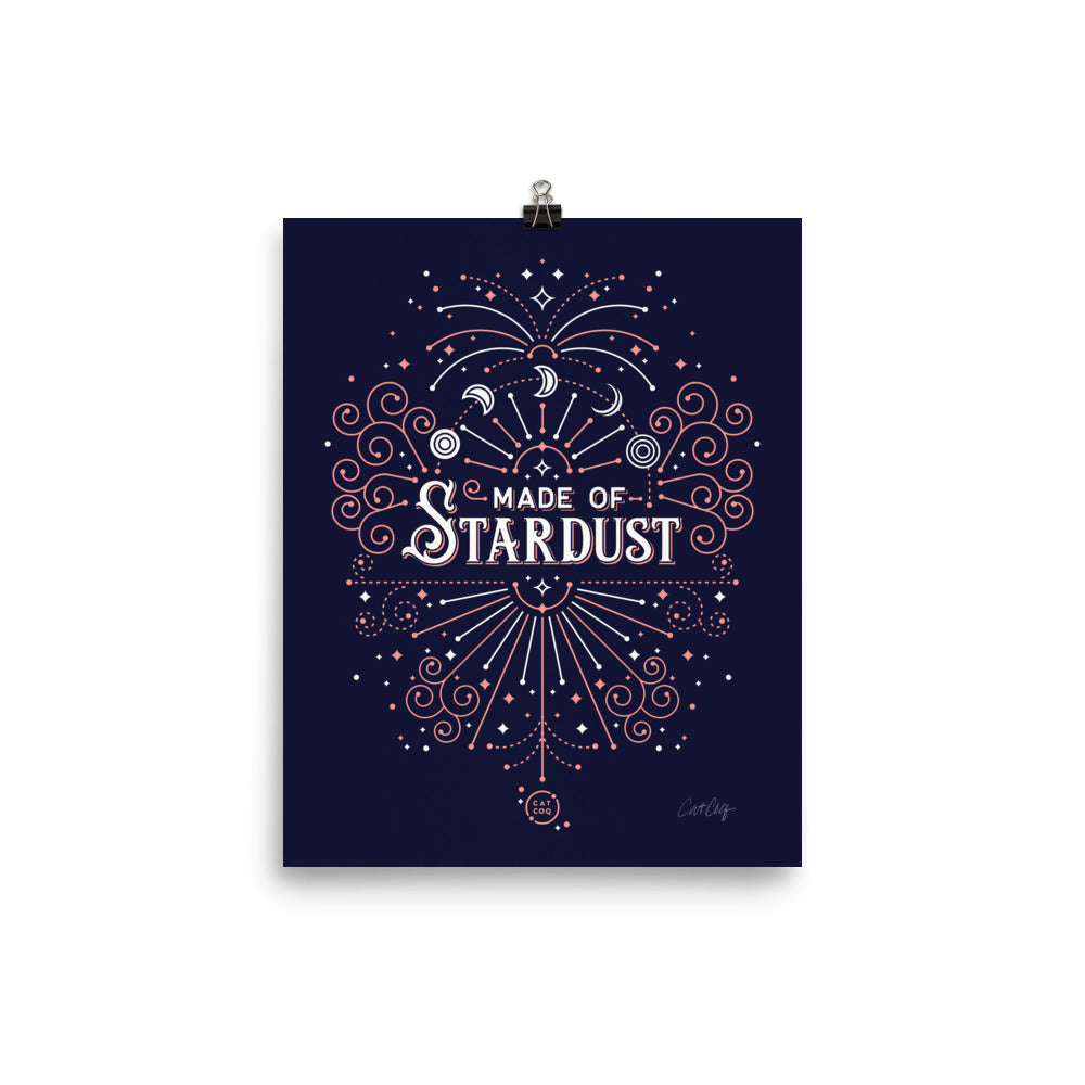 Made of Stardust – Blush & Navy Palette • Art Print