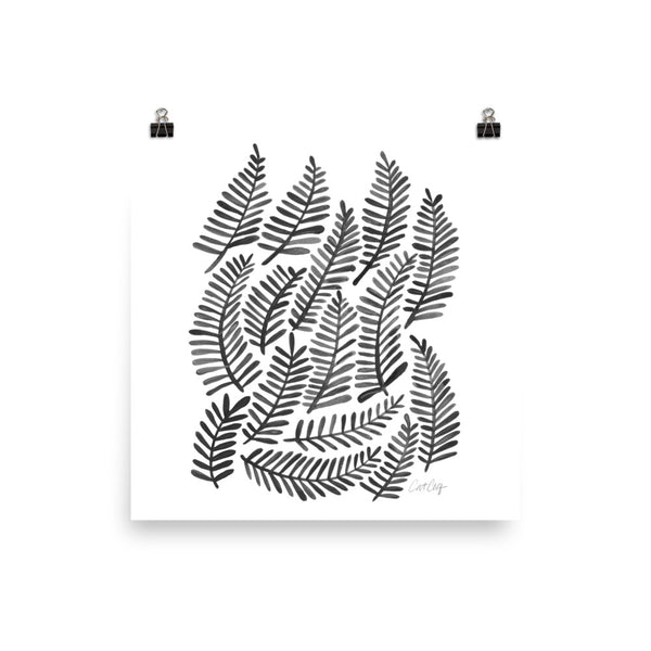 Fronds – Black Palette • Art Print