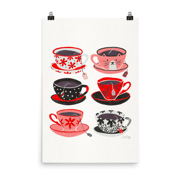 Tea Time - Red and Black