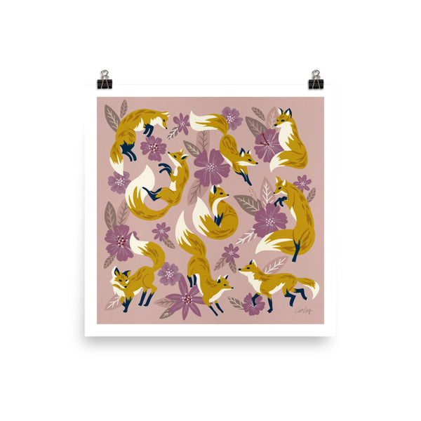 Foxes and Blooms - Lavender