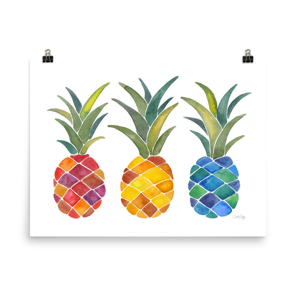 Rainbow Pineapples • Art Print