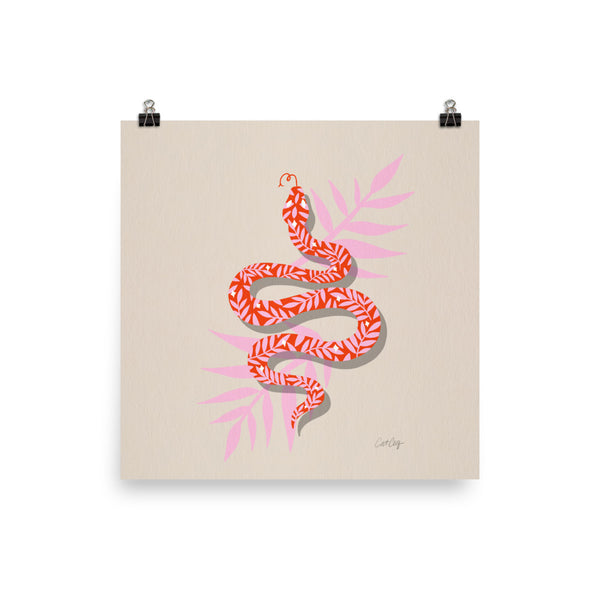 Tropical Serpent  - Coral Pink