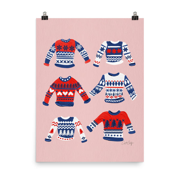Christmas Sweaters - Red Navy