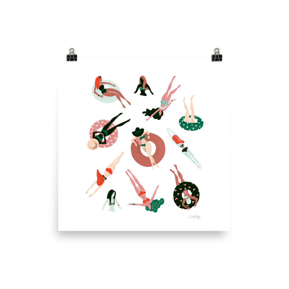 Swimming Ladies - White