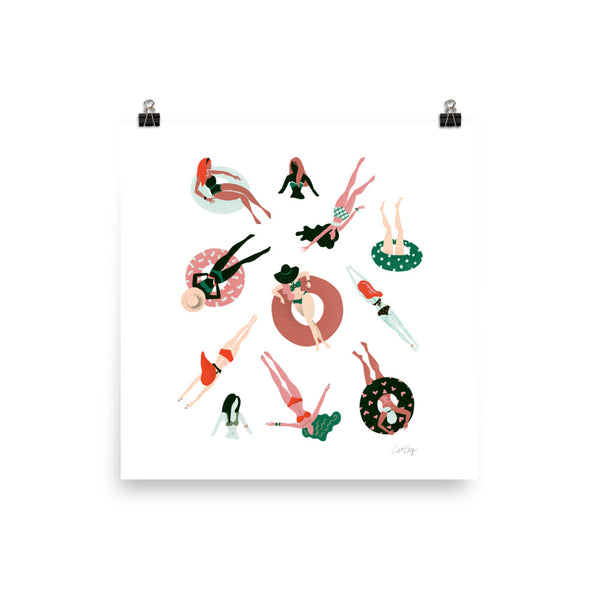 Swimming Ladies - White