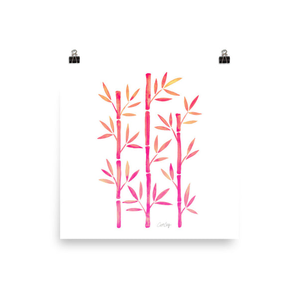 Bamboo – Pink Palette • Art Print