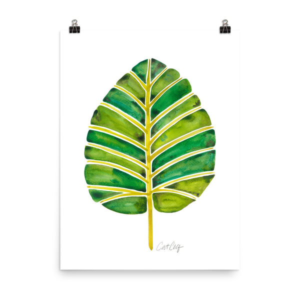 Elephant Ear Alocasia – Green Palette • Art Print