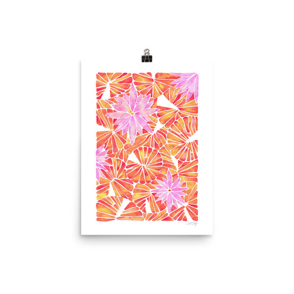 Water Lilies – Melon Palette  •  Art Print