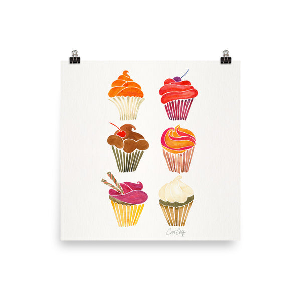 Cupcakes – Rainbow Palette • Art Print