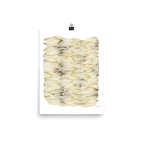 Waves – Gold Palette • Art Print