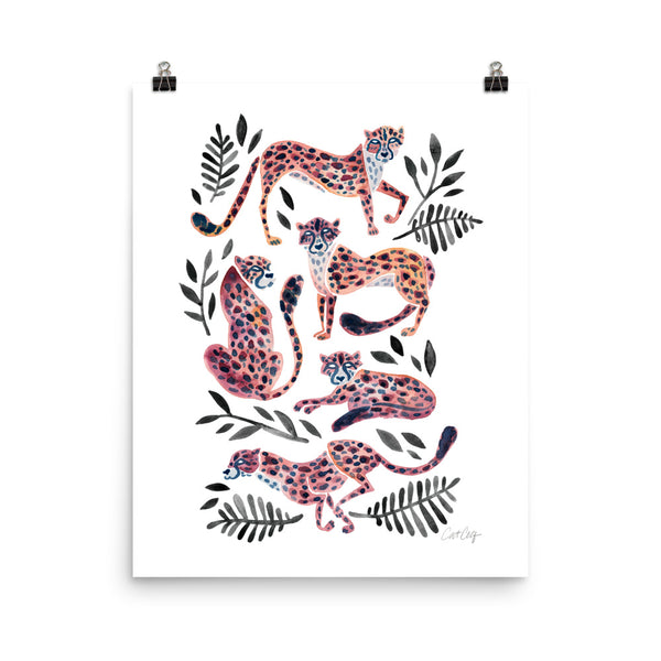 Cheetah Collection - Peach Black