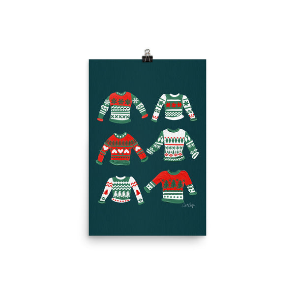 Christmas Sweaters - Teal Red