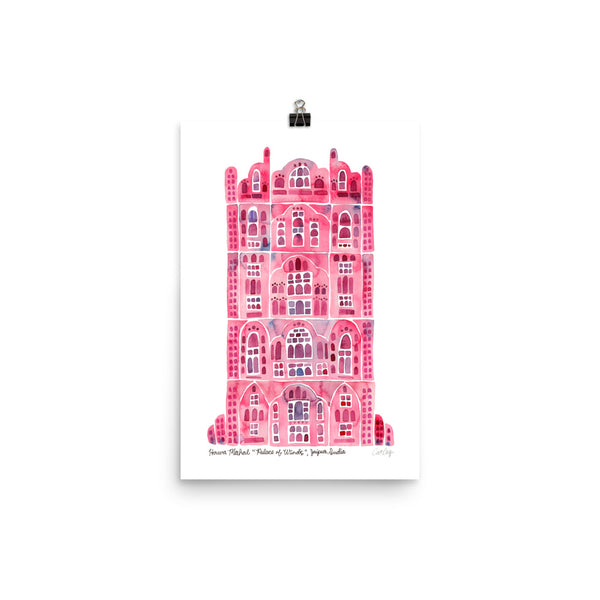 Hawa Mahal – Pink Palace of Jaipur, India • Art Print