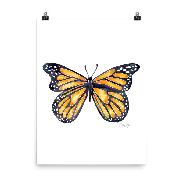Butterfly – Monarch Orange Palette • Art Print
