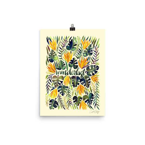 Wanderlust – Orange & Olive Palette • Art Print