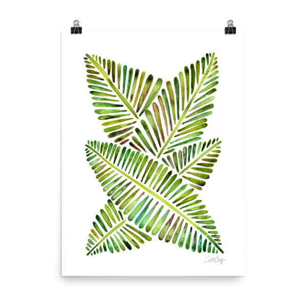 Banana Leaves – Green Palette • Art Print